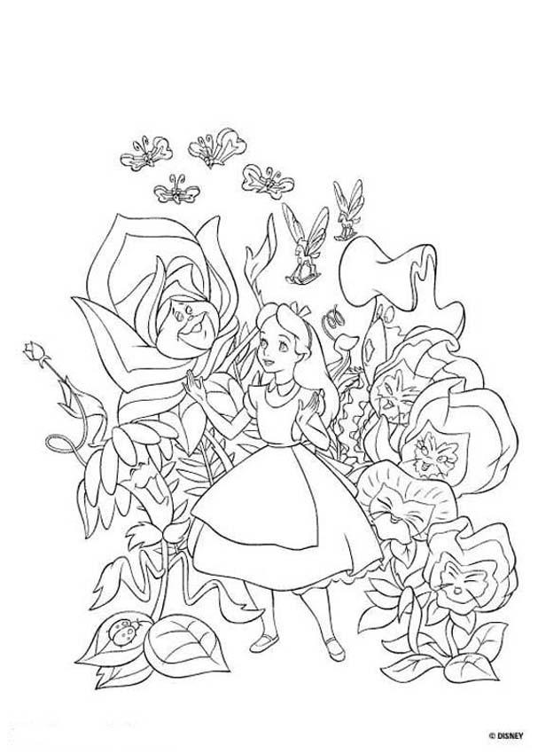Alice in Wonderland coloring pages : 18 free Disney printables for