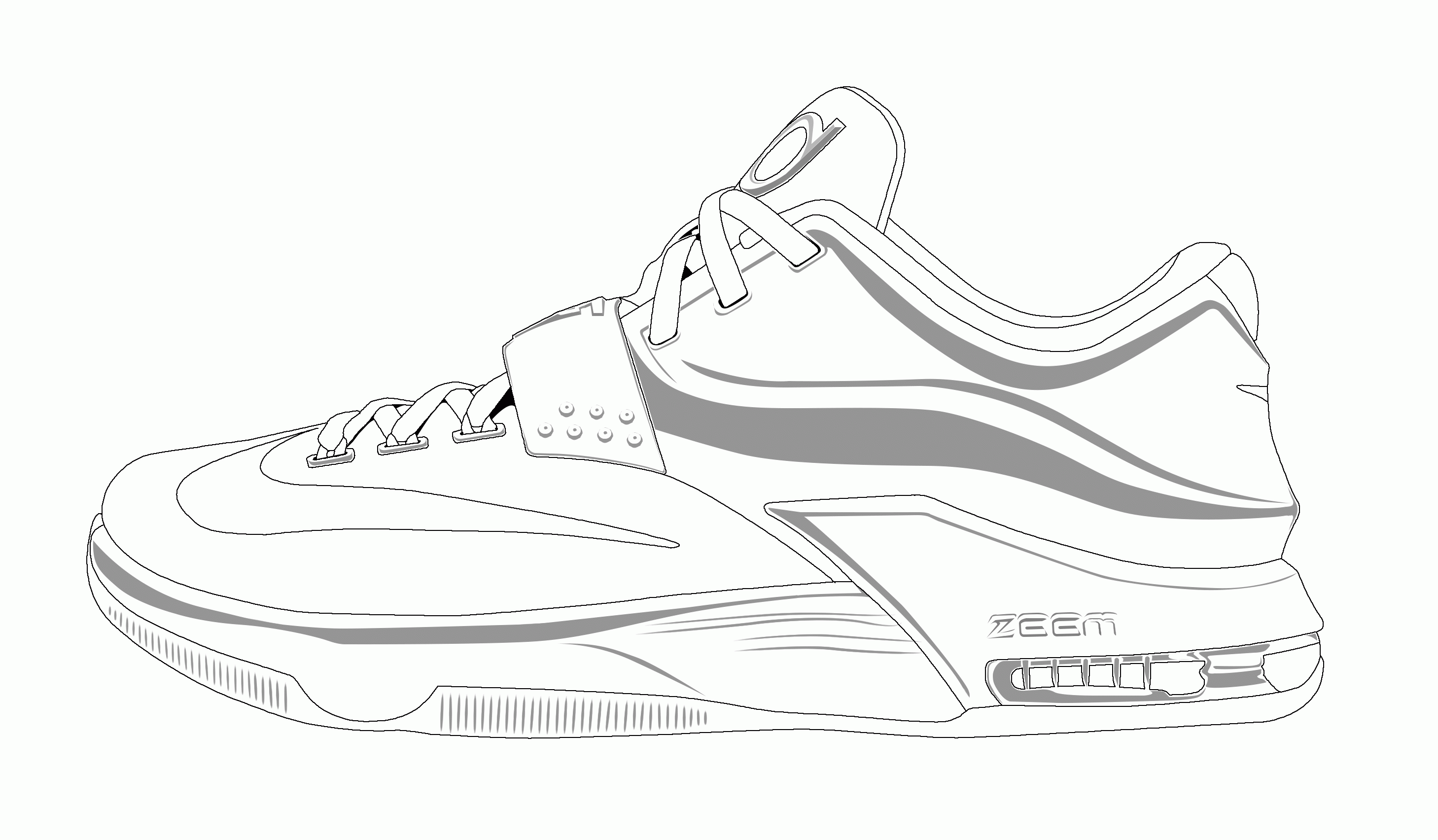 Basketball shoe coloring pages download and print for free