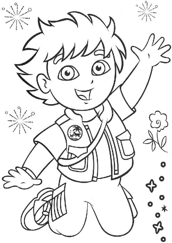 Picture of Go Diego Go Coloring Page - NetArt