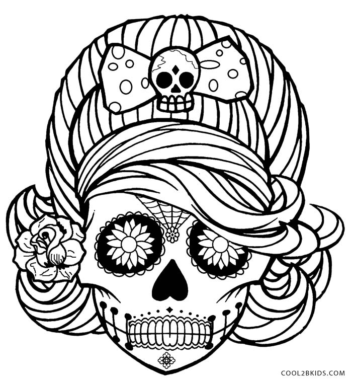15 Printable Sugar Skull Coloring Pages | Free Coloring Pages