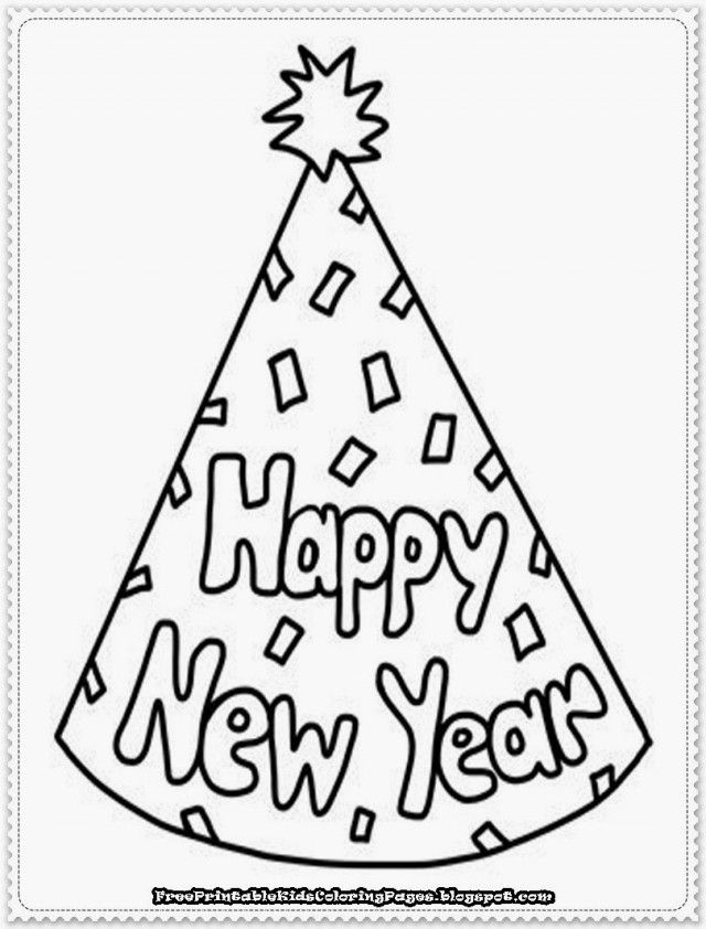 New Year Printable Coloring Page New Years Coloring Pages ...
