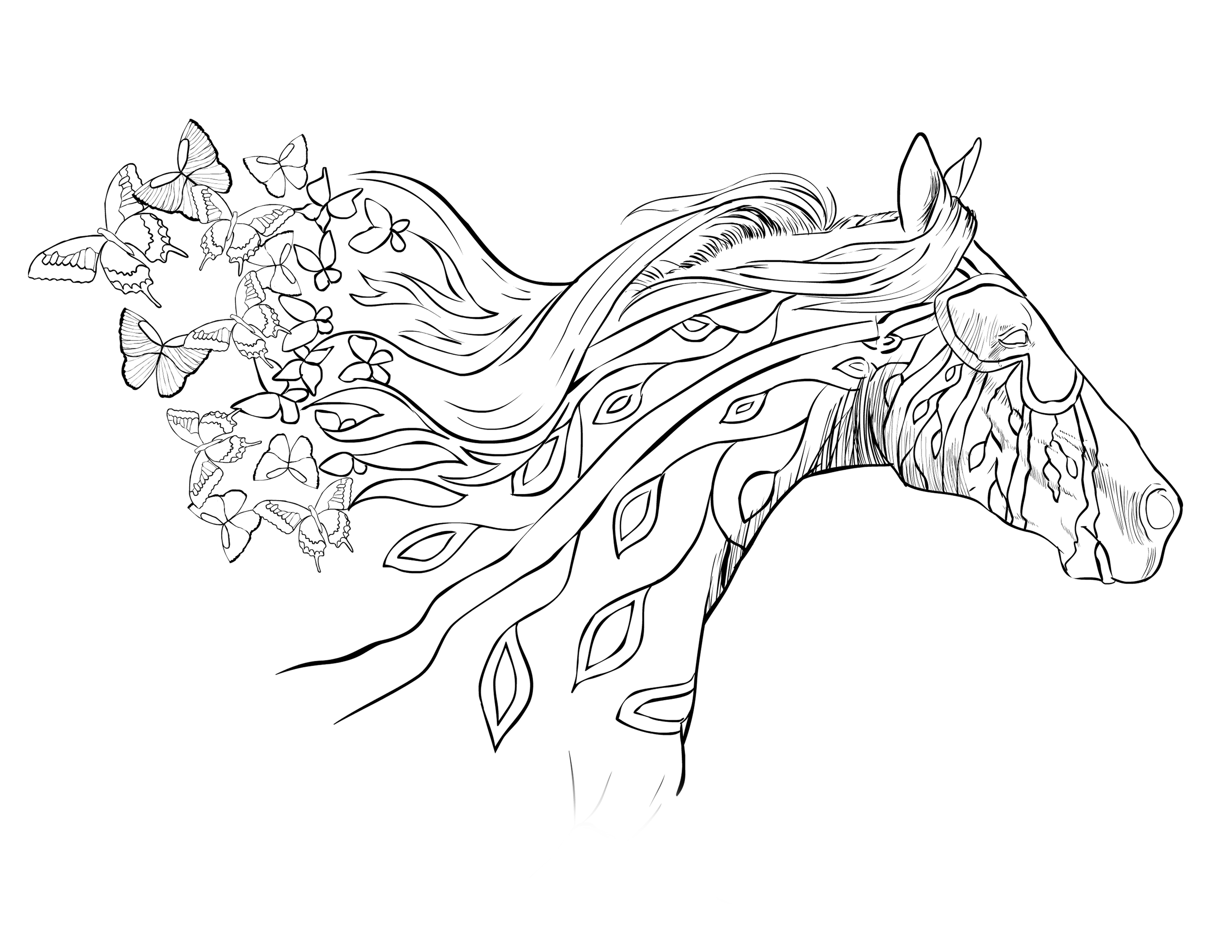 Coloring Pages : Coloring Pages Amazing Free Horse Pictures ...