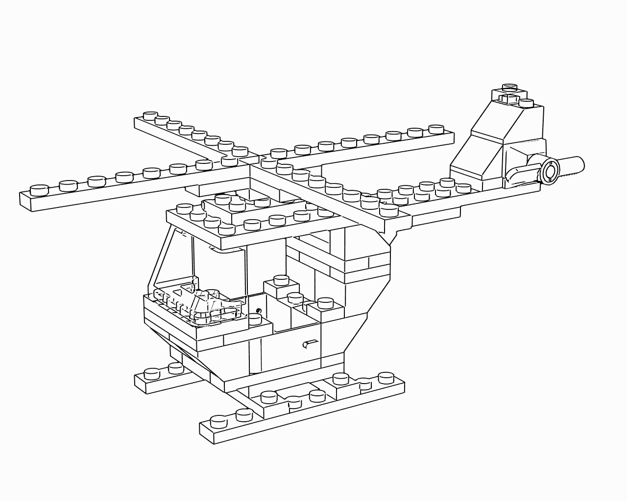 Lego Helicopter Coloring Pages - High Quality Coloring Pages