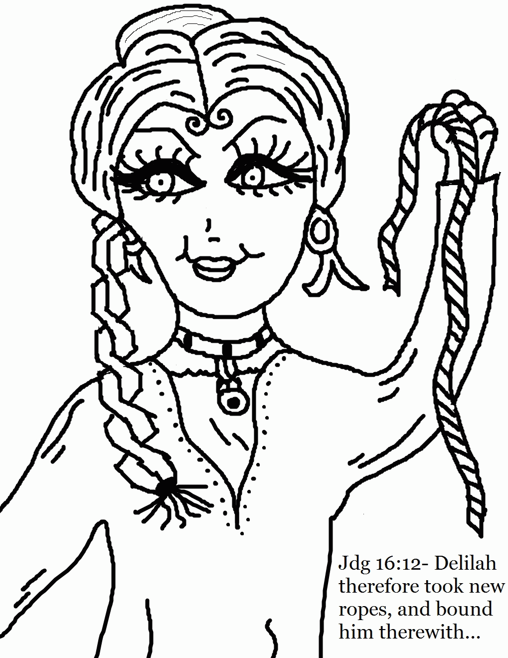 Samson And Delilah Coloring Page - Coloring Pages for Kids and for ...