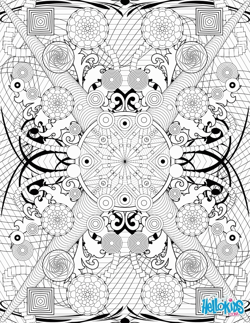 Adult Coloring Pages - Rosette Intricate Patterns