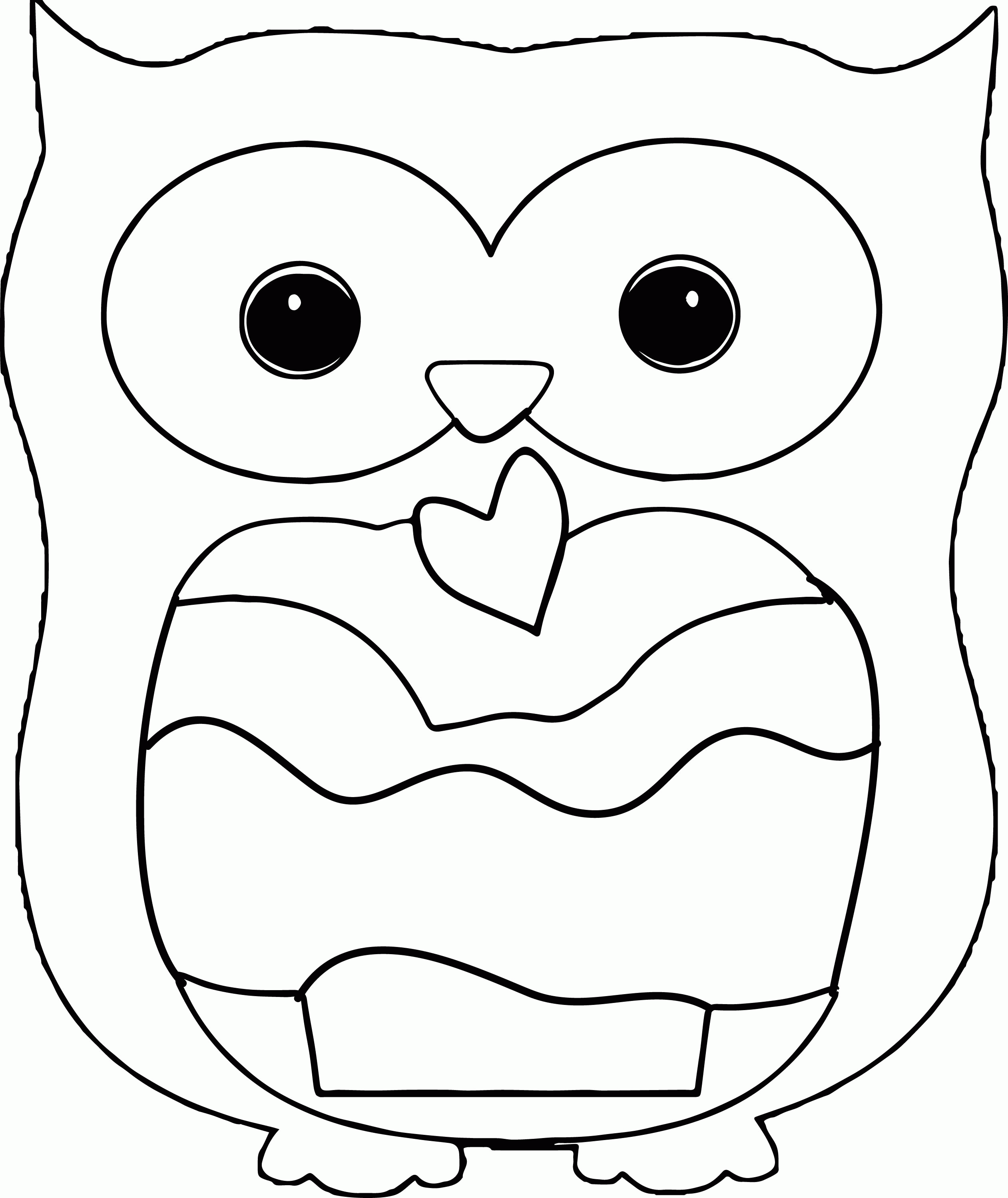 Coloring: Owl Eating A Cupcake Coloring Page