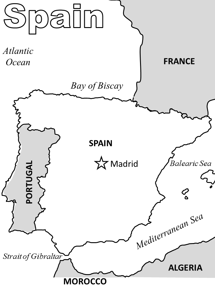 Free coloring pages of spain