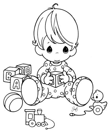 Baby Boy Coloring Pages Page 1