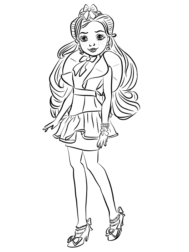 Jane from Descendants Coloring Page - Free Printable Coloring Pages for Kids