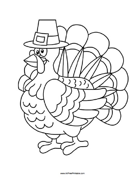 Thanksgiving Turkey Coloring Page - Free Printable ...
