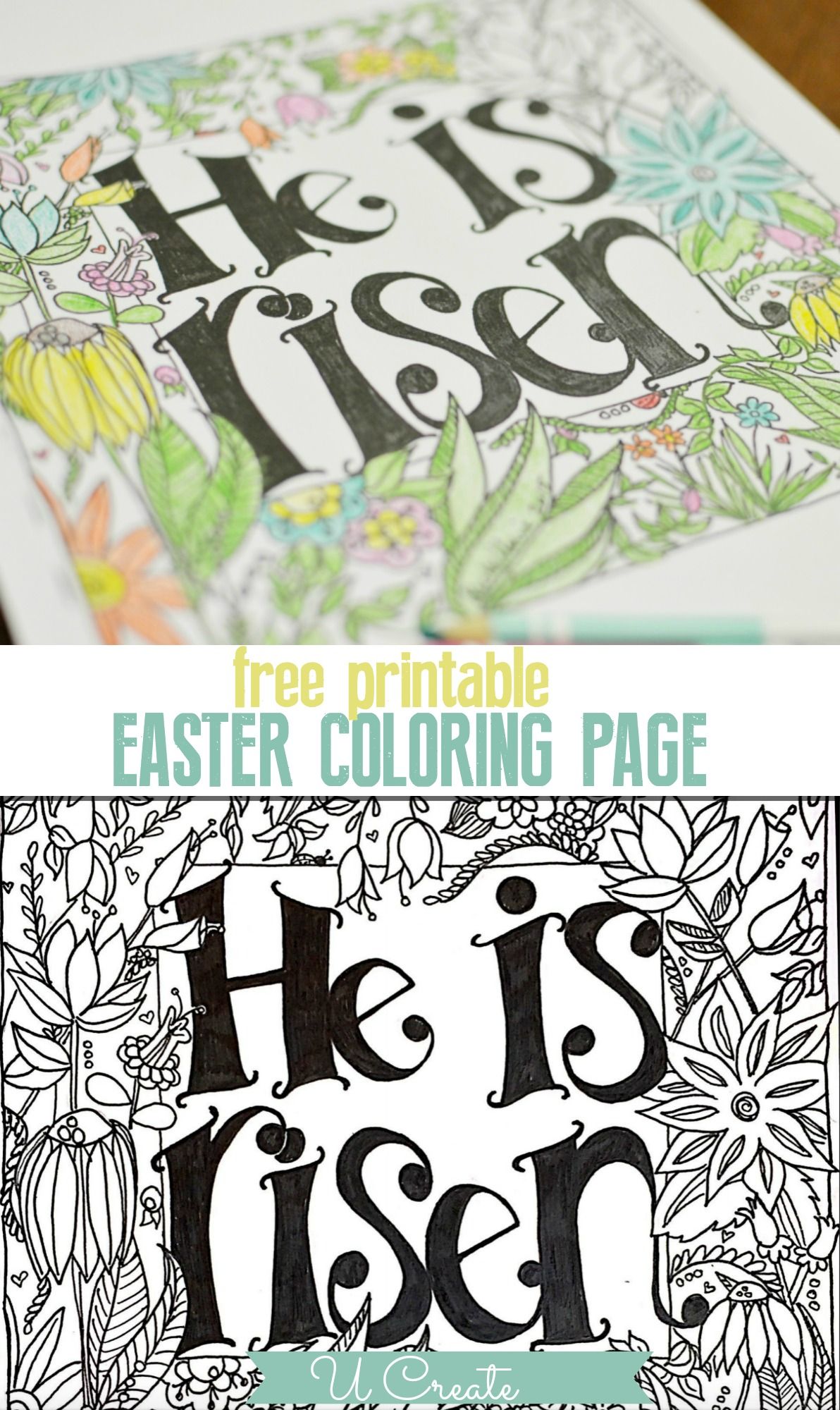 He is Risen Coloring Page - U Create