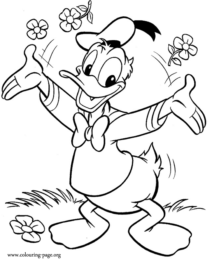 Mickey Mouse - Donald Duck coloring page