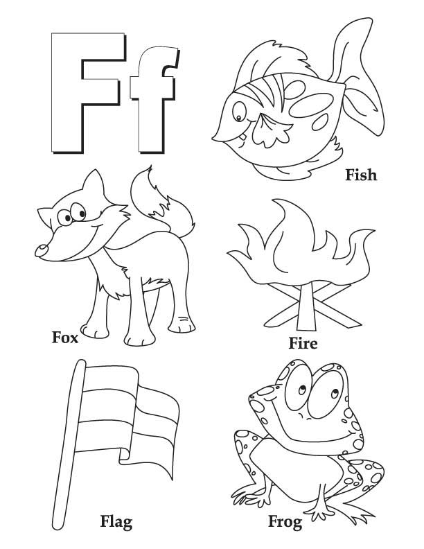 My A to Z Coloring Book Letter F coloring page | Download Free My