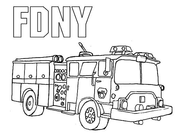 Fire truck coloring pages for toddler - ColoringStar