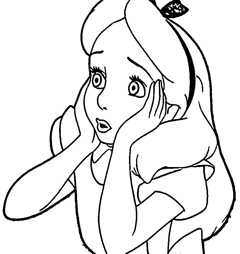 Alice In The Wonderland Coloring Pages | 