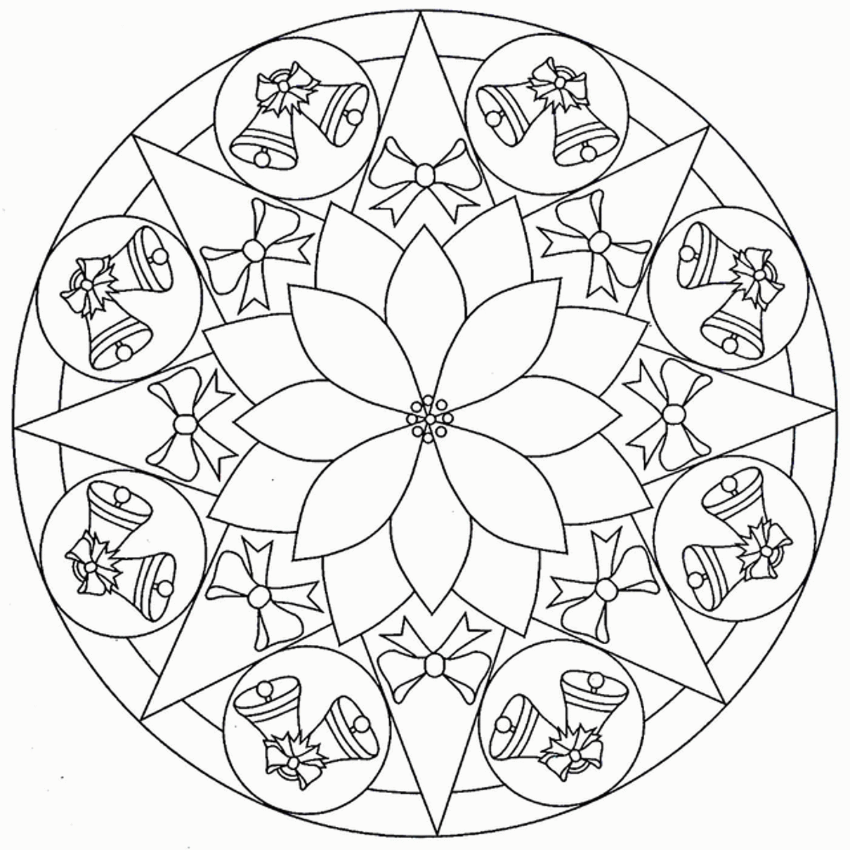mandala with leaf coloring page worksheet for free - VoteForVerde.com
