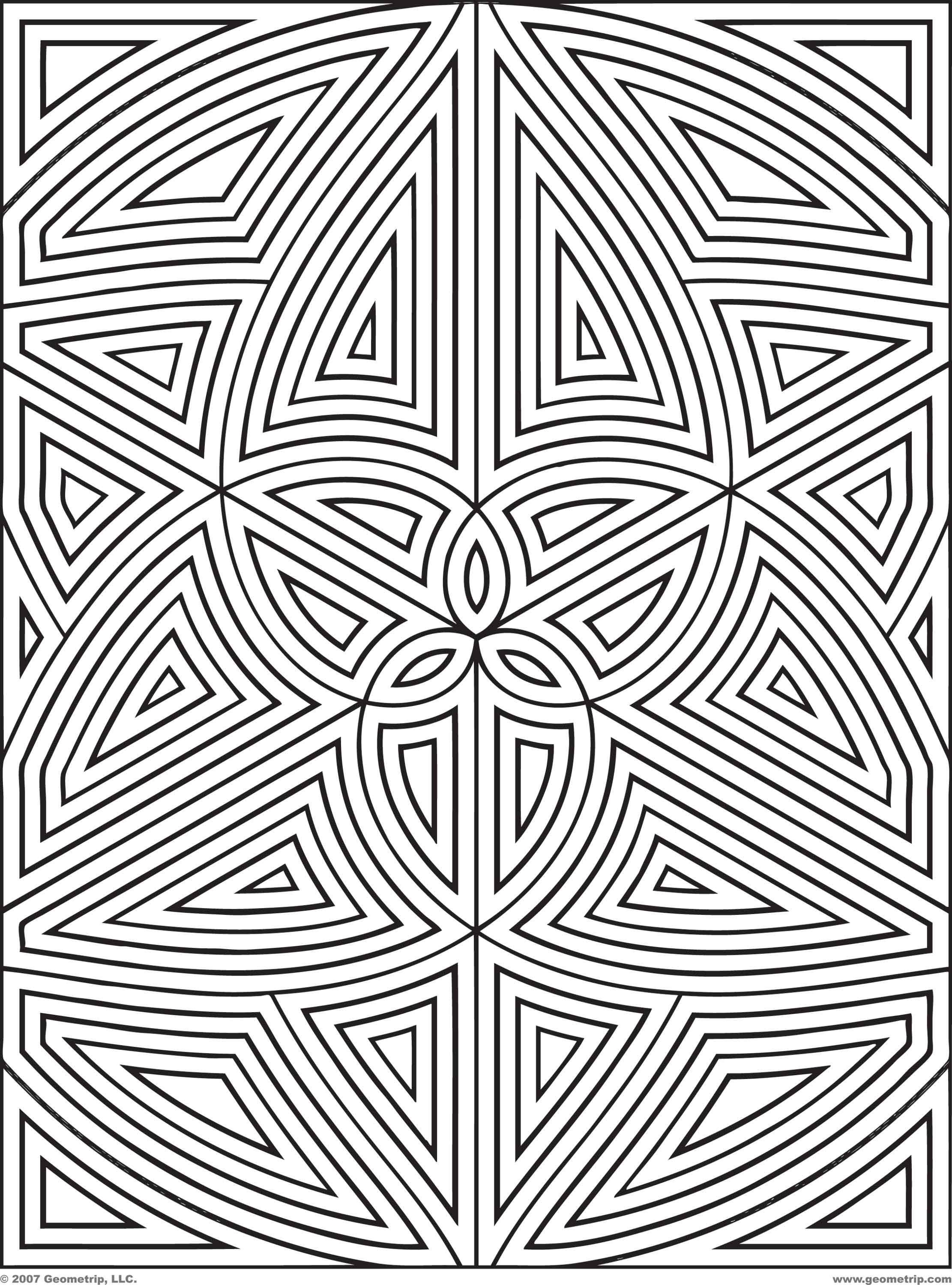 20 Free Pictures for: Geometric Coloring Pages. Temoon.us
