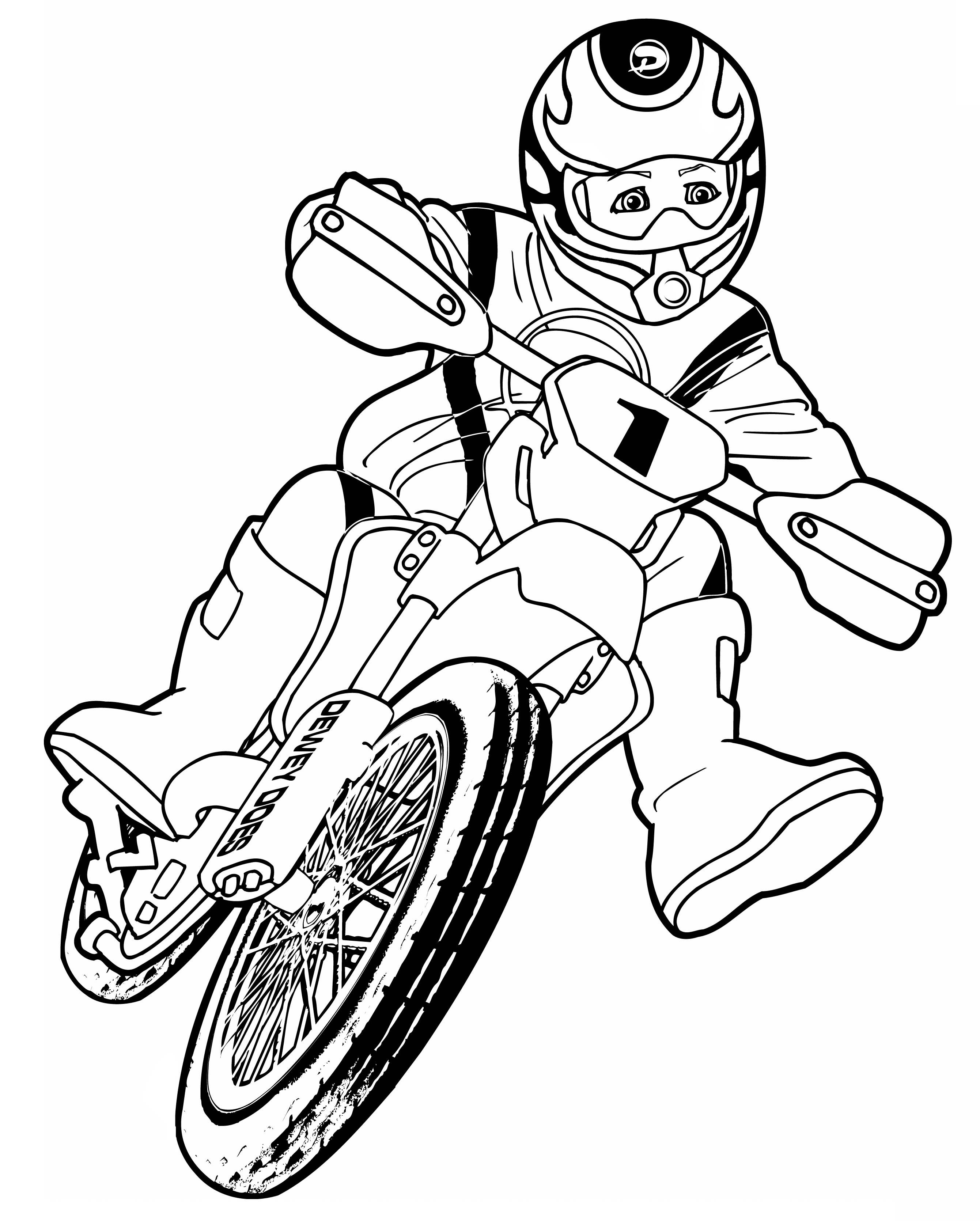 Dirt bike coloring pages | Coloring pages, Cars coloring ...