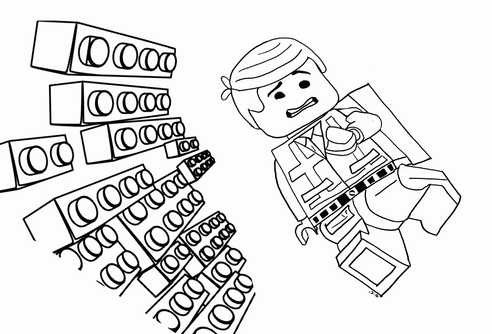 Lego Brick Coloring Page - High Quality Coloring Pages