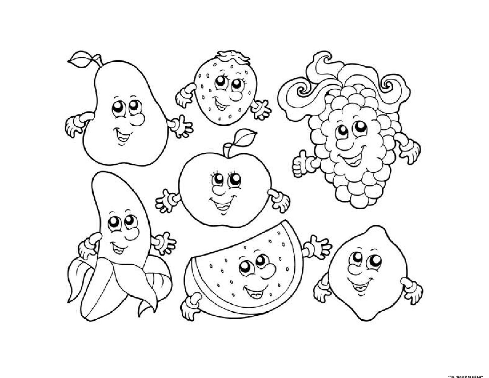 Printable Fruit Coloring Sheets - High Quality Coloring Pages