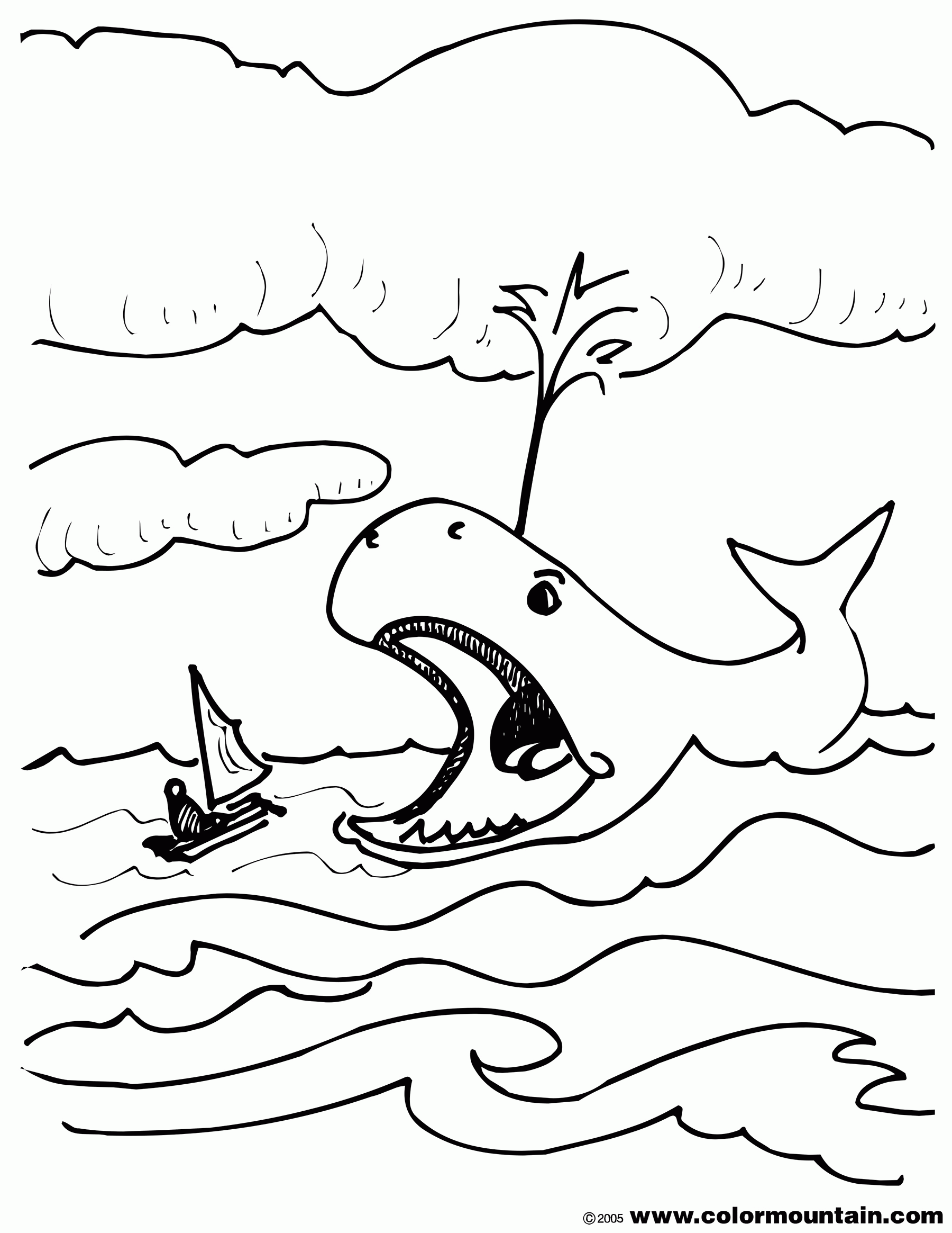Jonah and the Whale Coloring Sheet - Create A Printout Or Activity