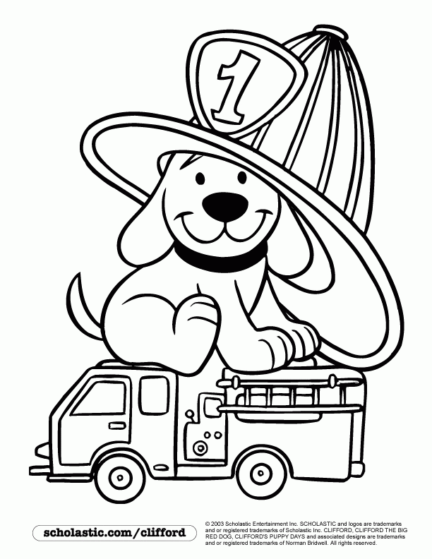 Firedog Clifford Coloring Page | children