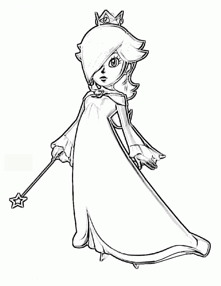 Coloring Pages Princess Peach Printable - Coloring