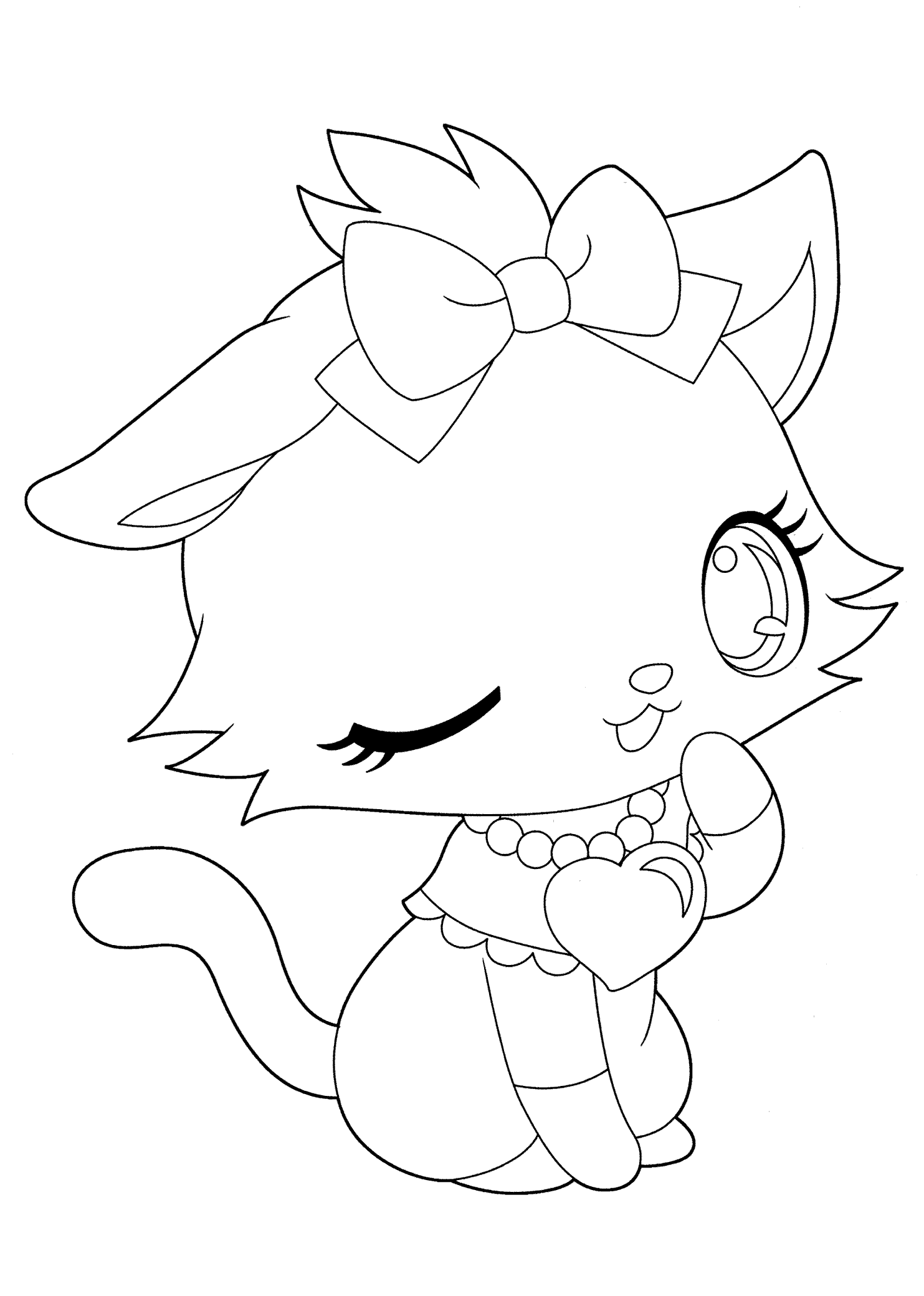 Manga Cat Coloring Pages - High Quality Coloring Pages
