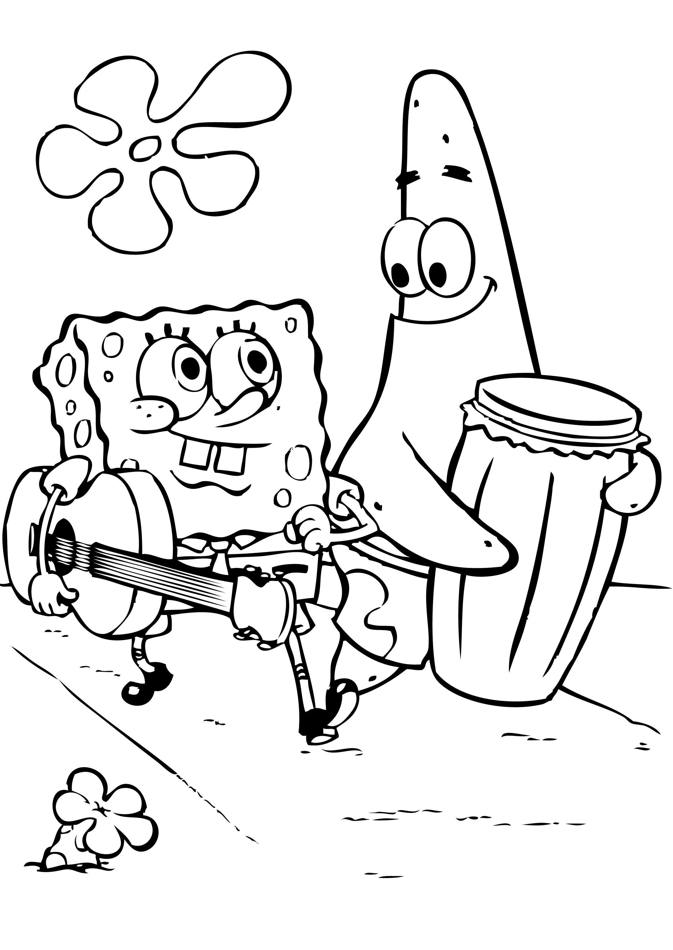 spongebob and patrick coloring pages | Coloring Pages for Kids