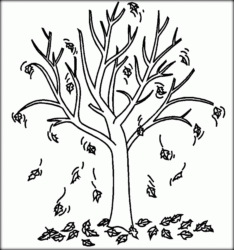 Bare Tree Coloring Pages - Color Zini