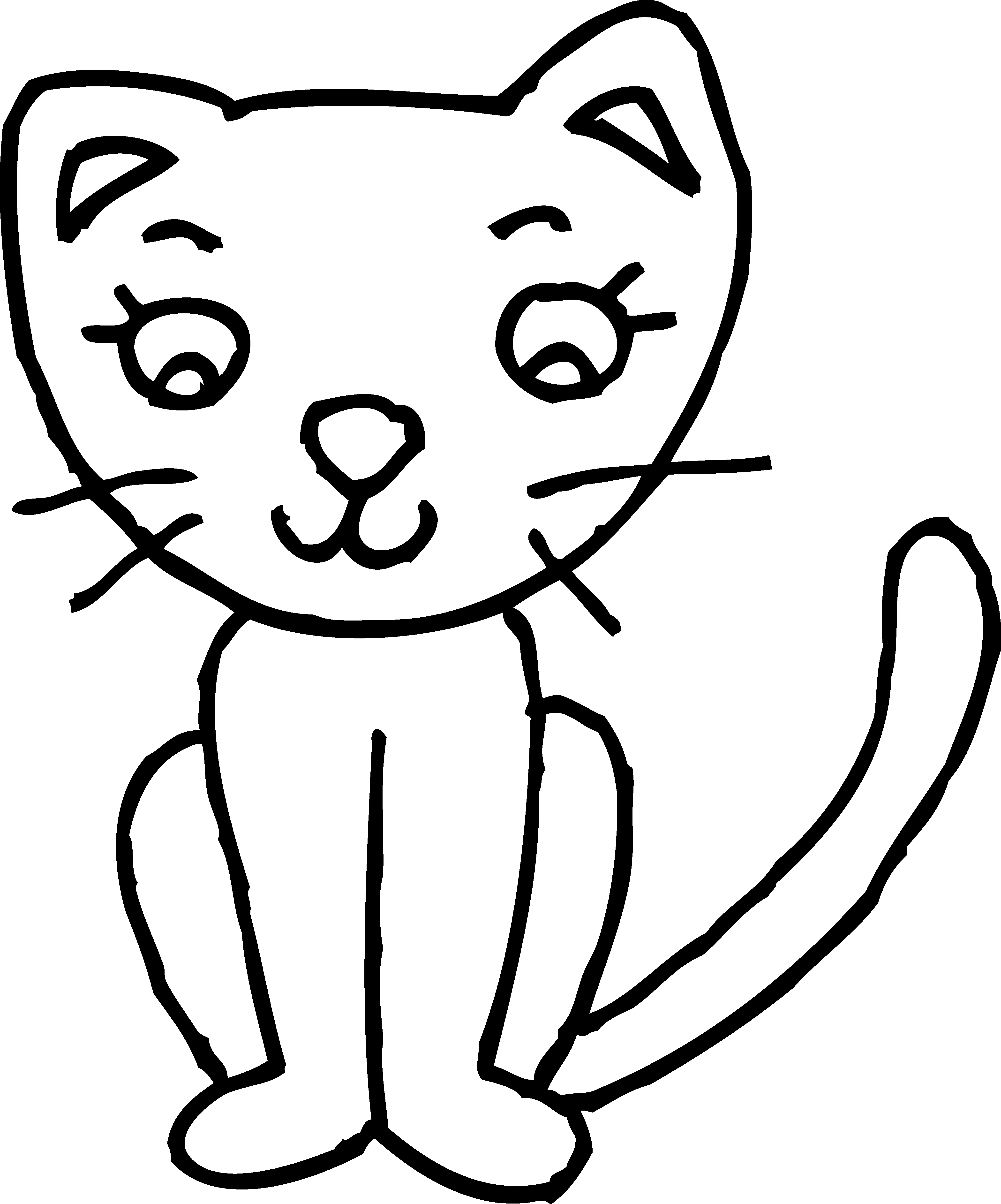 11 Pics of Cute Cat Clip Art Coloring Pages - Cute Tiger Clip Art ...