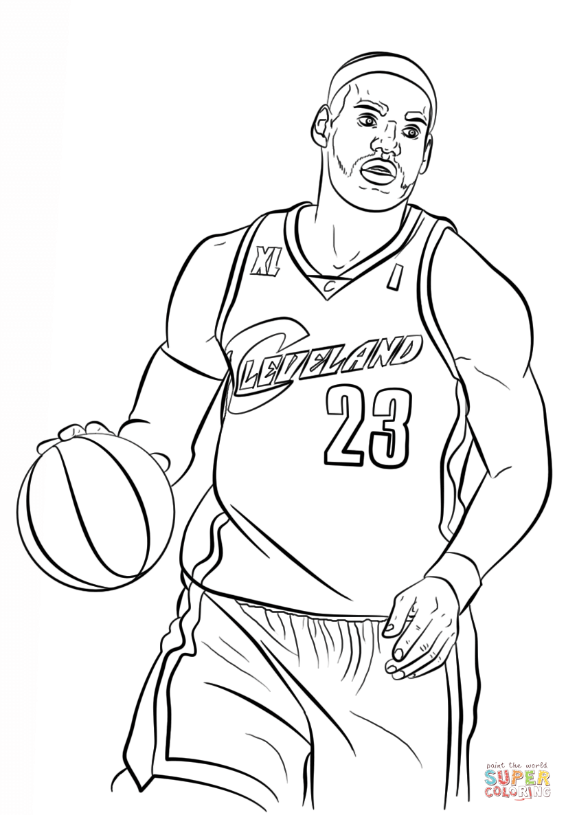 LeBron James coloring page | Free Printable Coloring Pages