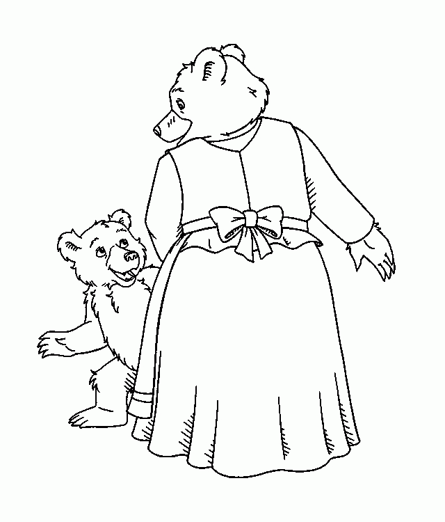 Coloring Sheet activity: Little Bear and Momma Bear | Mya