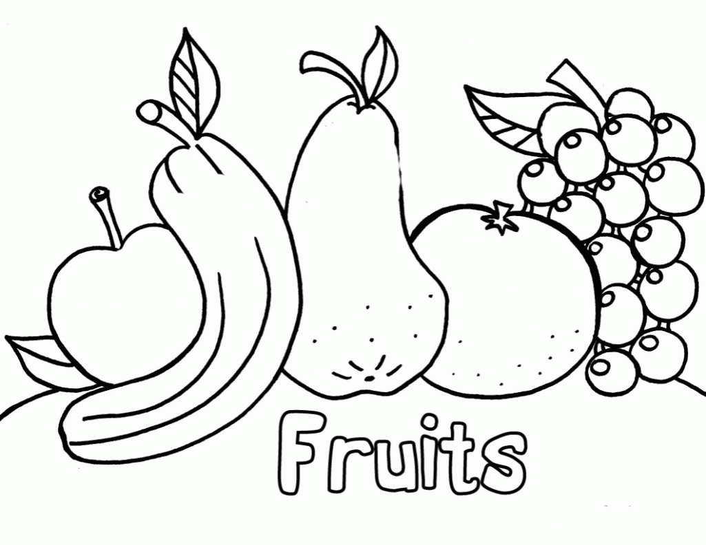 Fruit Coloring Pages Printable Fruit Basket Coloring Pages To ...
