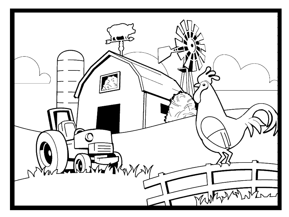 Farm Coloring Sheets Printables - High Quality Coloring Pages