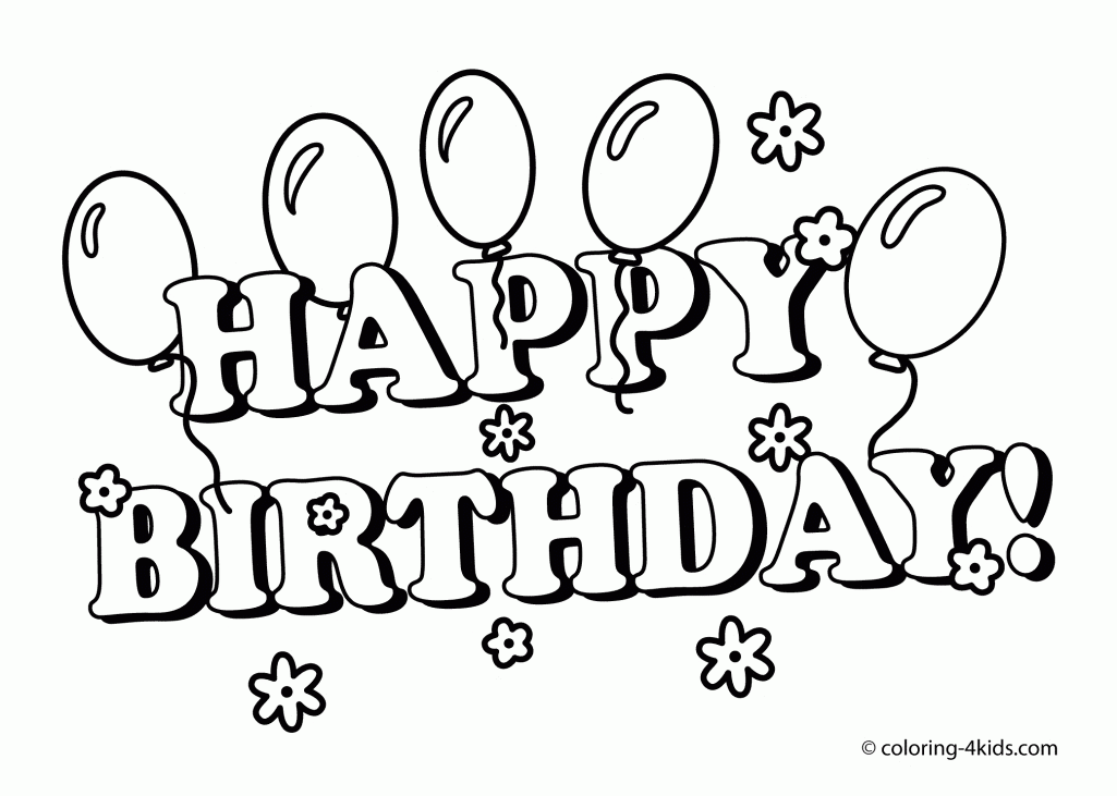 Mickey Mouse Happy Birthday Coloring Page Printable Free Printable ...