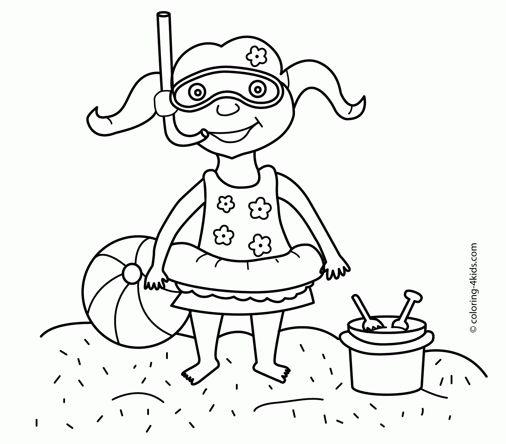 Summer Coloring Pages Free Printable Beach Coloring Pages Kids ...
