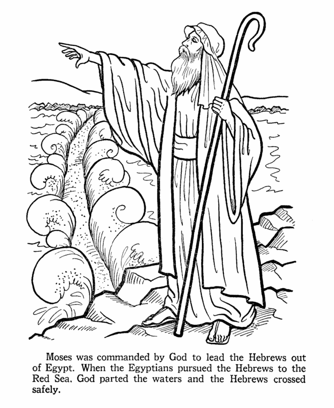 Bible Printables - Old Testament Bible Coloring Pages - Moses 4