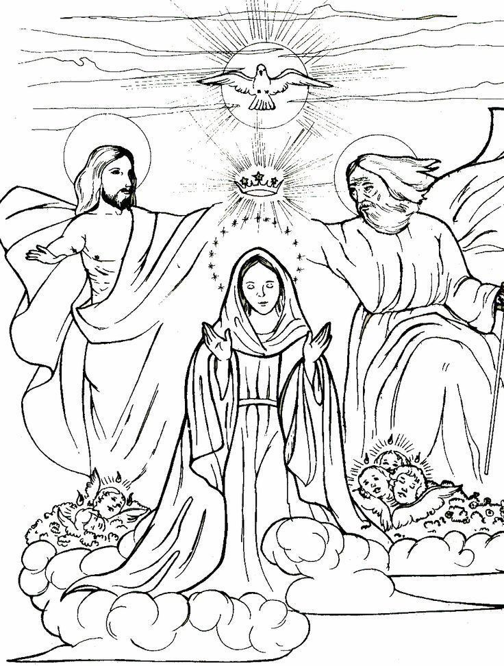 Queen of Heaven coloring page | Mary, Queen of Heaven Lapbook | Pinte…