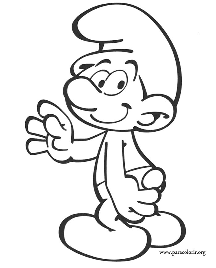 The Smurfs - Clumsy Smurf coloring page