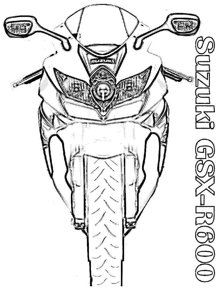 Free Printable Coloring Sheets Transportation Motorcycle For Kids - #