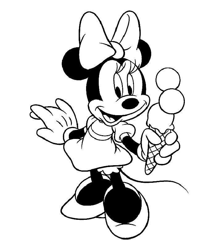 Free coloring pages of minnie mouse | coloring pages for kids