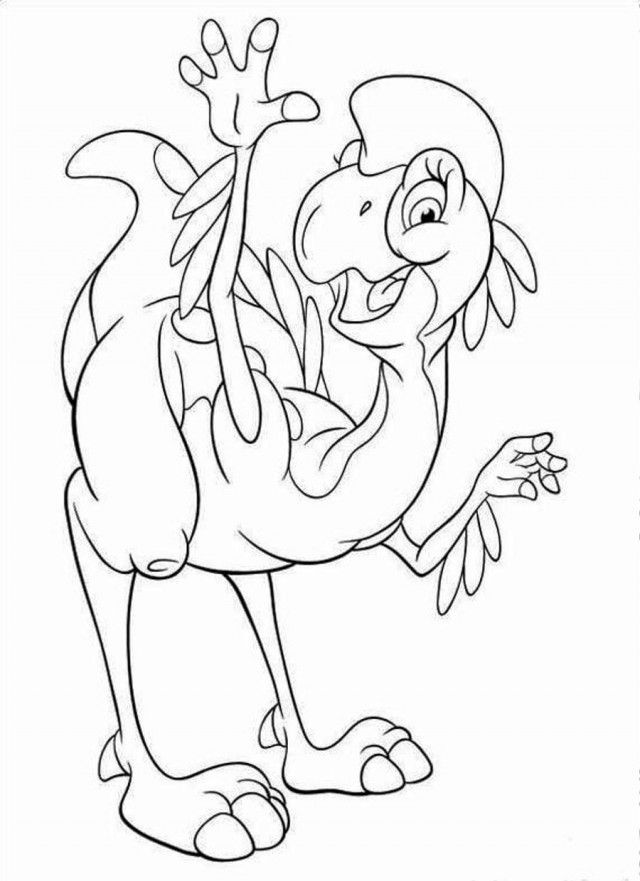 Land Before Time Funny Dino Coloring Page Coloringplus 290433 The