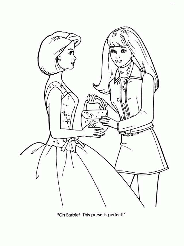 Free Games For Kids Barbie Fashion Coloring Pages 39 Game And