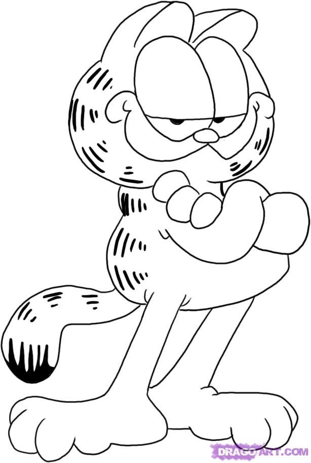 drawings of garfield Colouring Pages