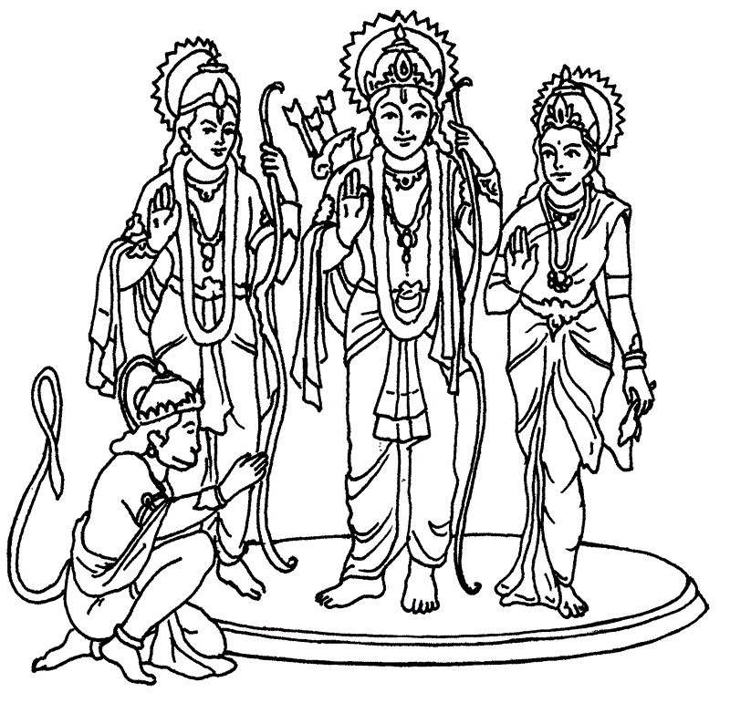 Hindu Gods Colouring