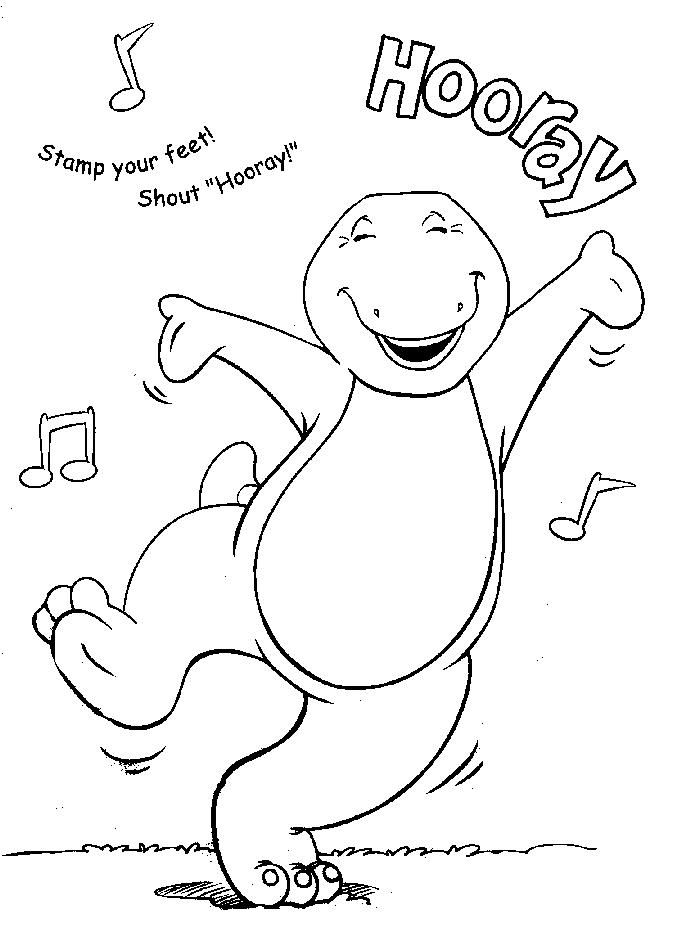 Barney The Dinosaur Coloring Pages 293 | Free Printable Coloring Pages