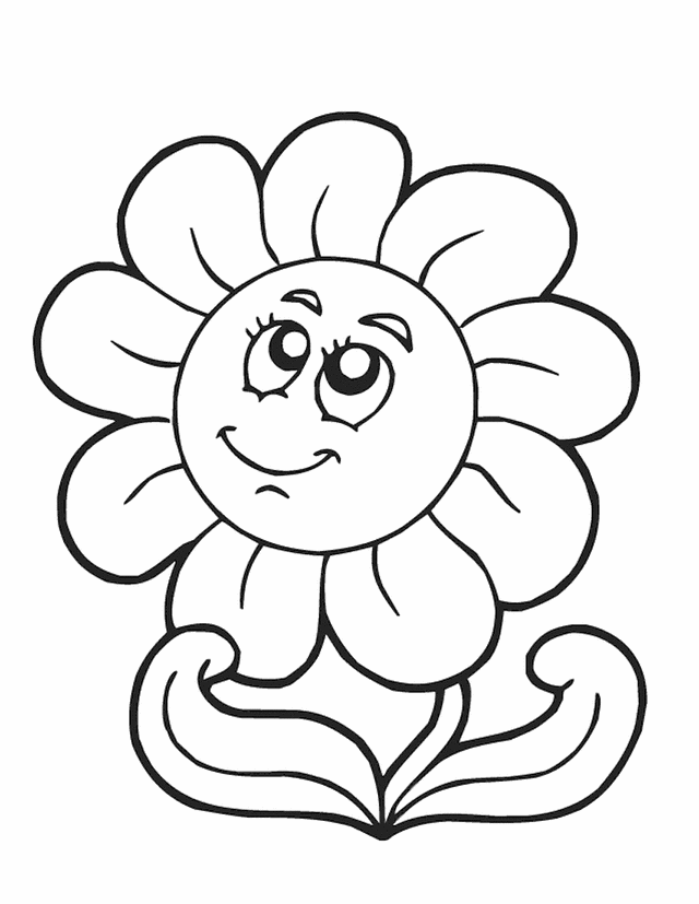 Free Flower Coloring Page : Printable Coloring Book Sheet Online
