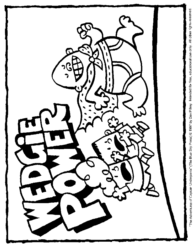 Coloring & Activity Pages: &quotWedgie Power" Coloring Page