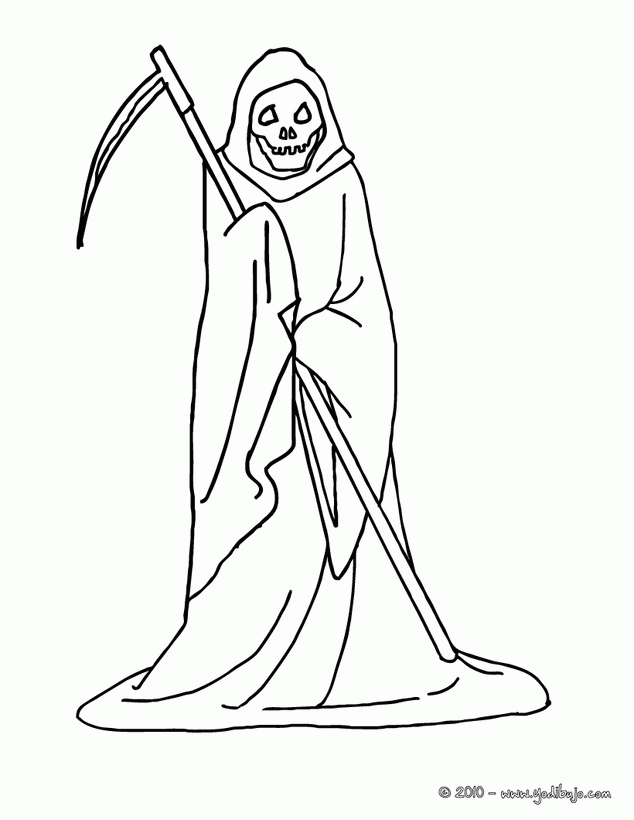 Halloween Grim Reaper Coloring Pages